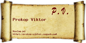 Prokop Viktor névjegykártya