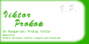 viktor prokop business card